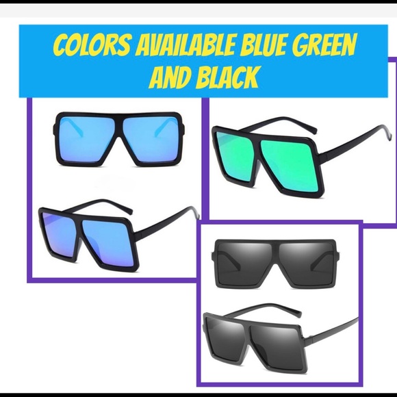 VintageRetro oversize square sunglasses NWT - Picture 1 of 8